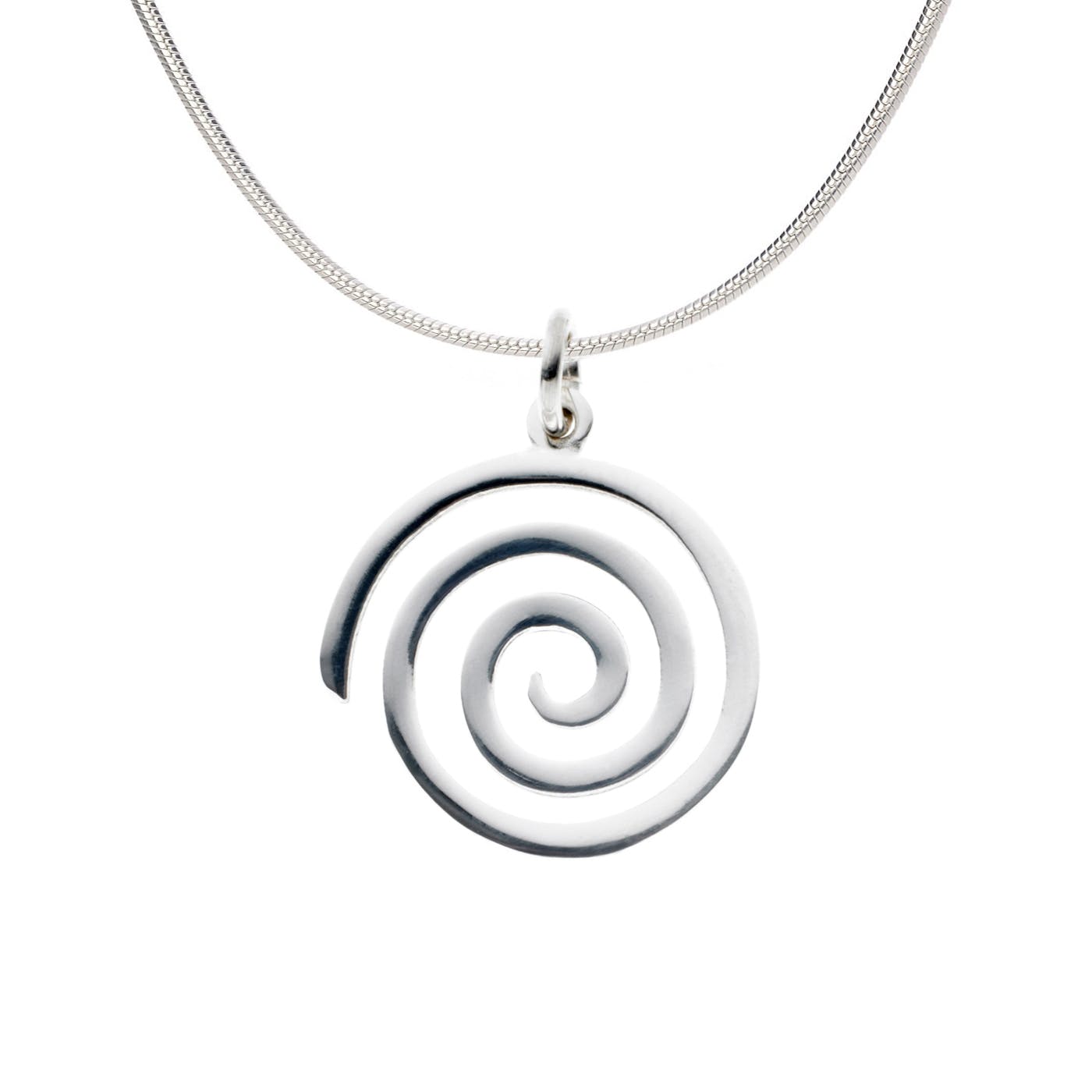 Sterling silver spiral on sale pendant