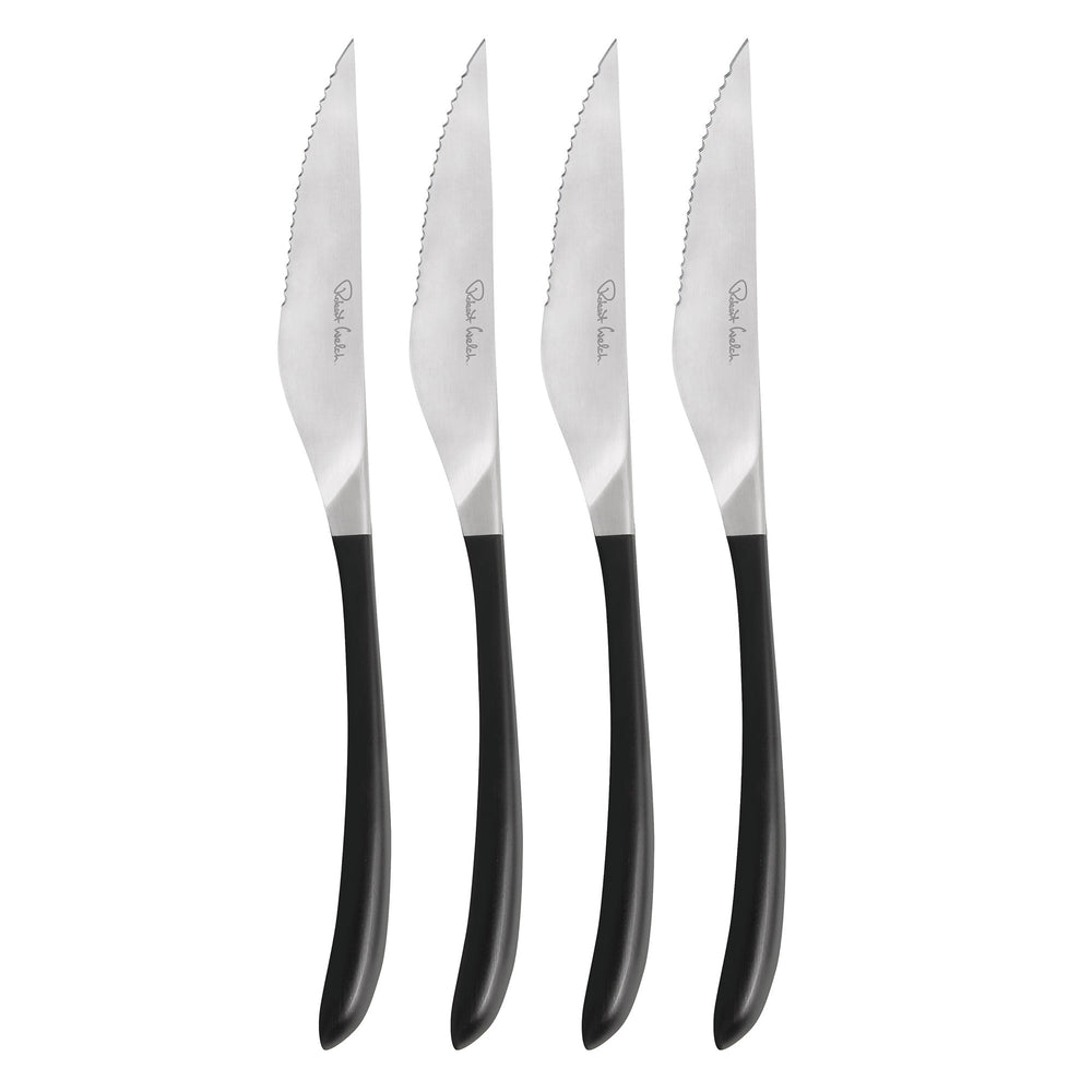 Contour Noir Satin Steak Knife, Set of 4