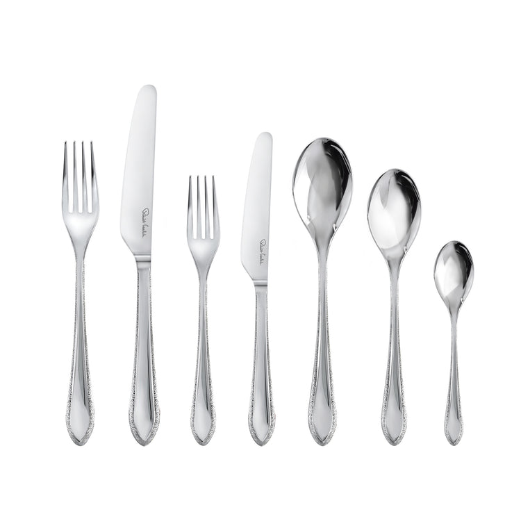 Kemble Texture Bright Cutlery Set, 84 Piece for 12 People