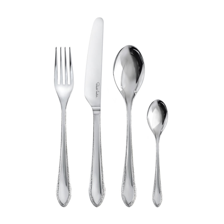 Kemble Texture Bright Cutlery Set, 24 Piece for 6 People