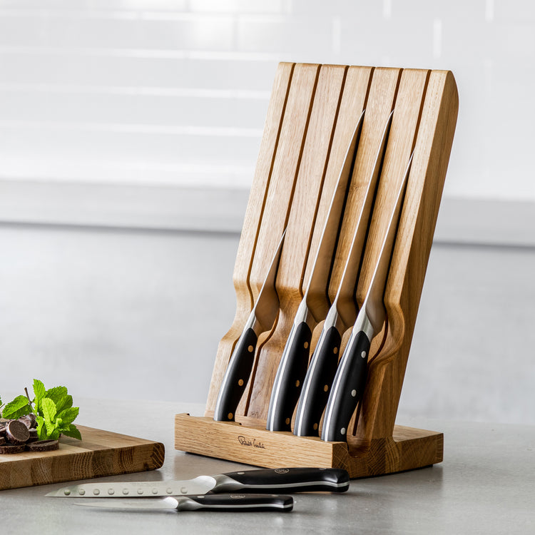 Angle Oak Knife Block