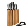 Signature Book Oak Knife Block Set with Knife Sharpener