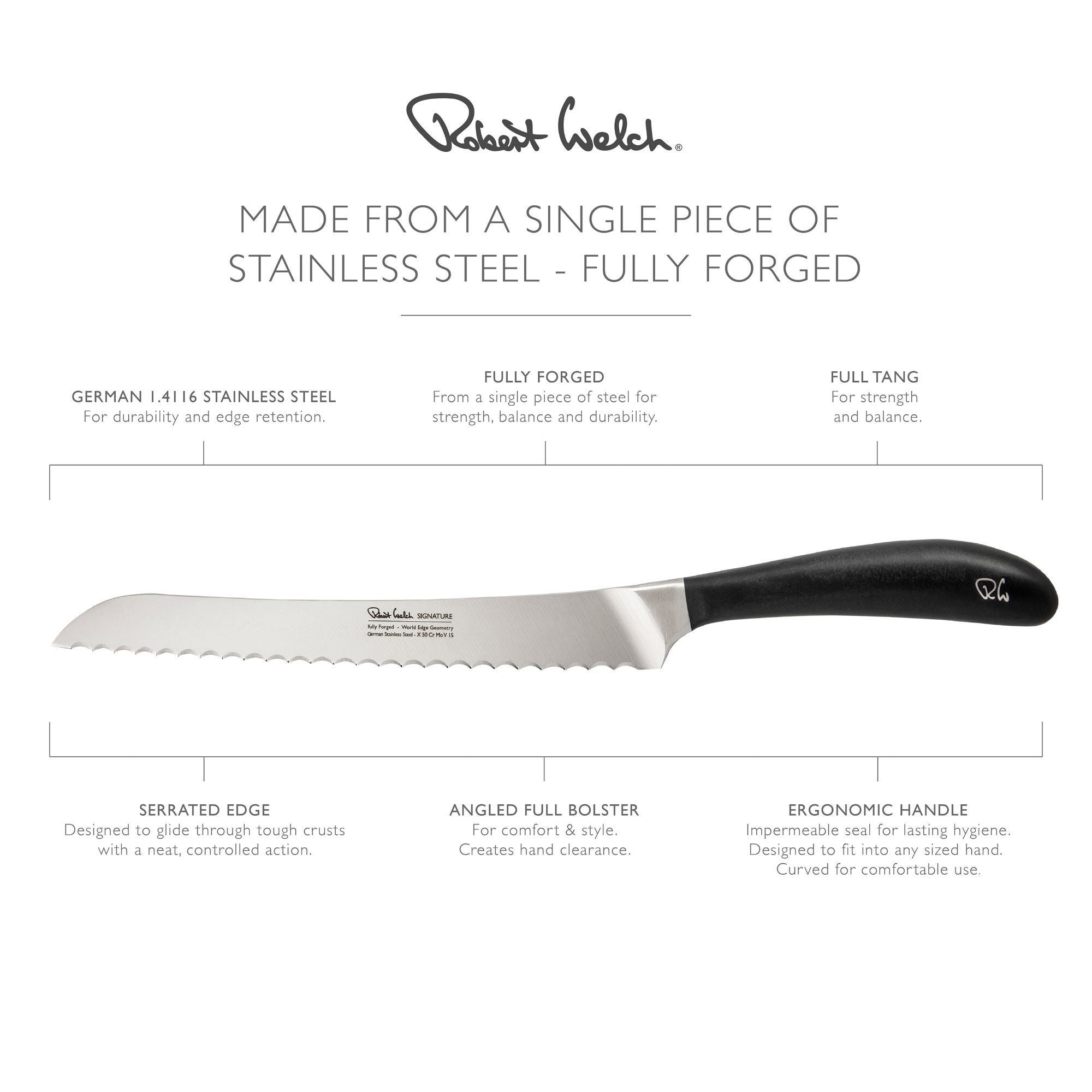 Signature Bread Knife 22cm Kitchen Knife
