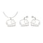 Elephant Necklace and Drop Earrings Set