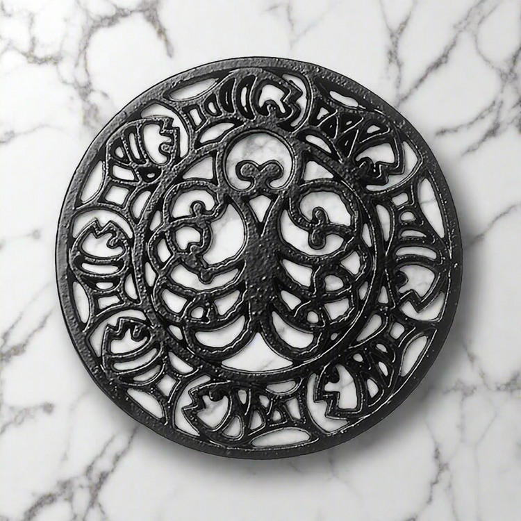 Octopus & Fish Trivet Black