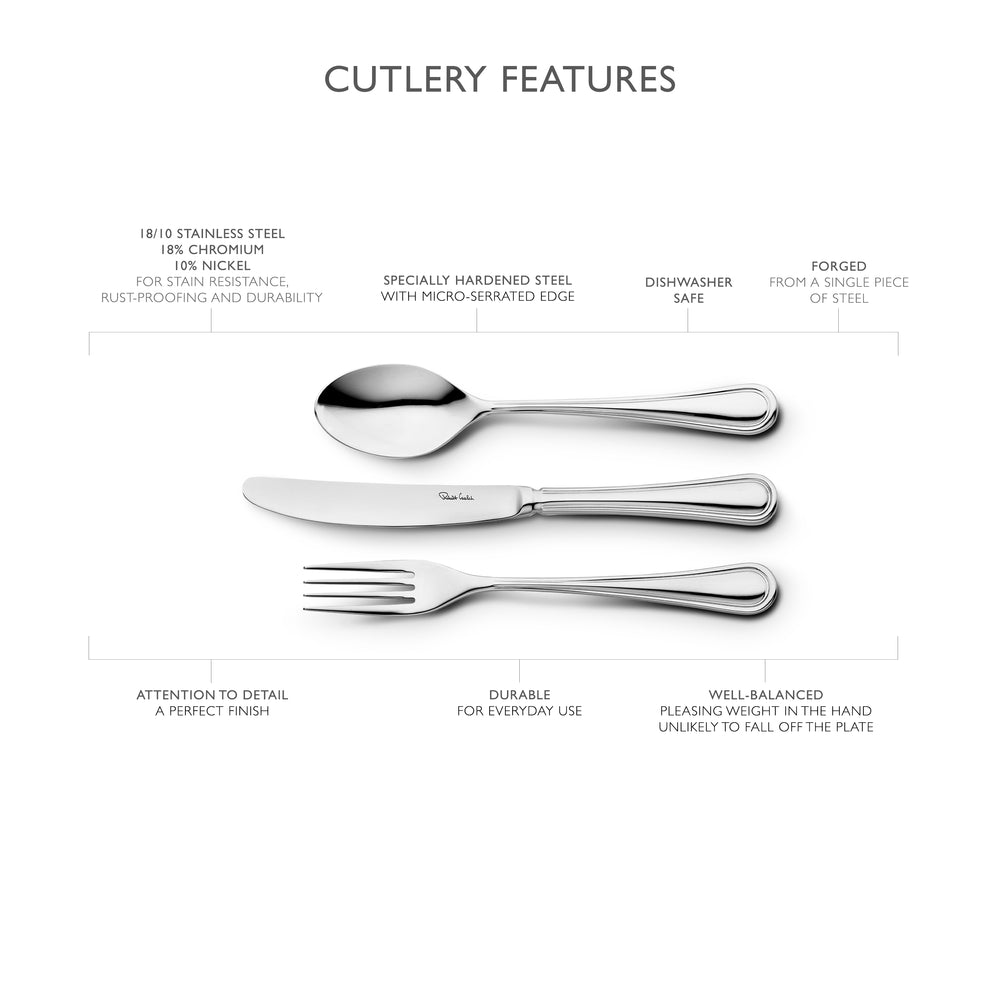 Aston Bright Cutlery Set, 84 Piece for 12 People