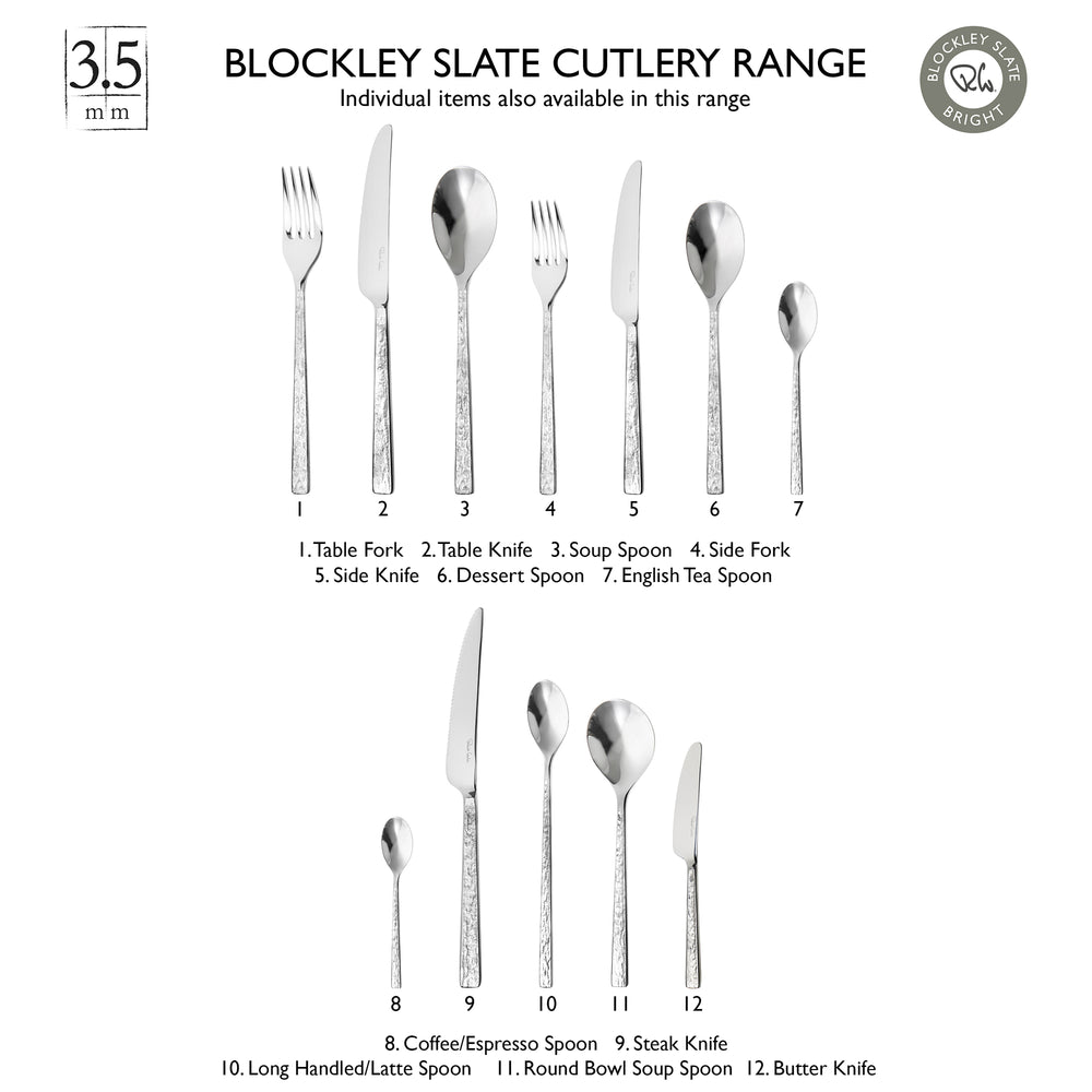 Blockley Slate Bright Cutlery Set, 56 Piece for 8 People