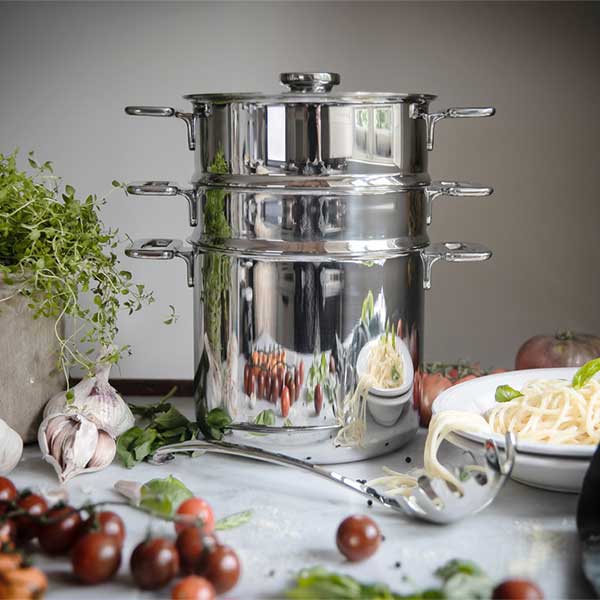 Campden Casserole Pot 5.3L and Pasta & Steamer Insert Bundle