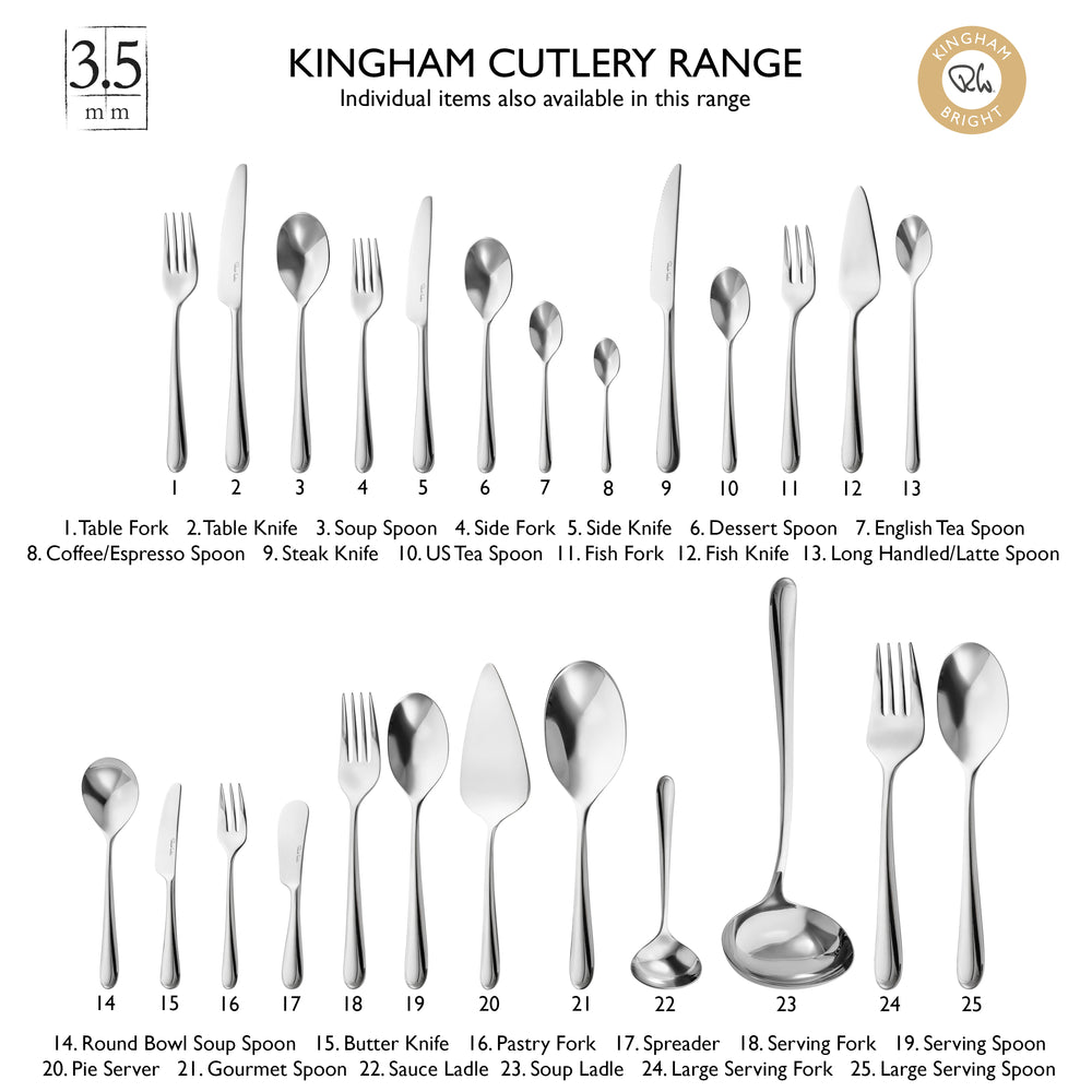 Kingham Bright Cutlery Set, 42 Piece for 6 People