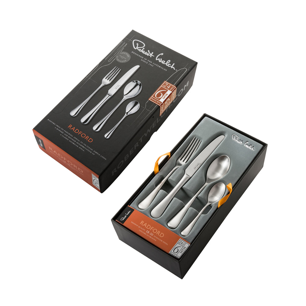 Radford Satin Cutlery Set, 24 Piece for 6 People