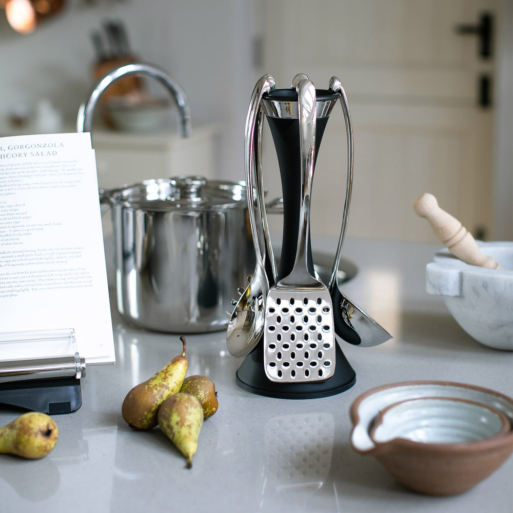 Signature Black Utensil Stand Set