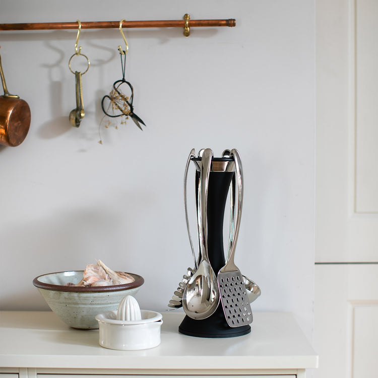 Signature Black Utensil Stand Set