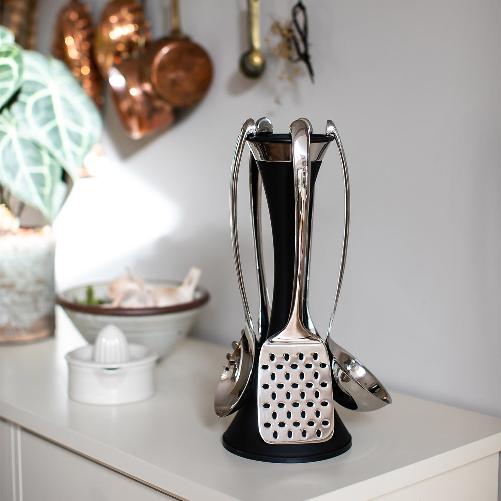 Signature Black Utensil Stand Set