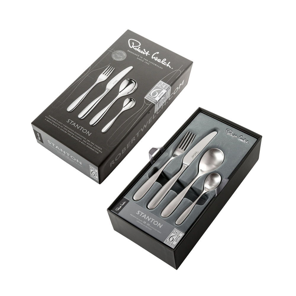 Stanton Satin Cutlery Set, 24 Piece for 6 People