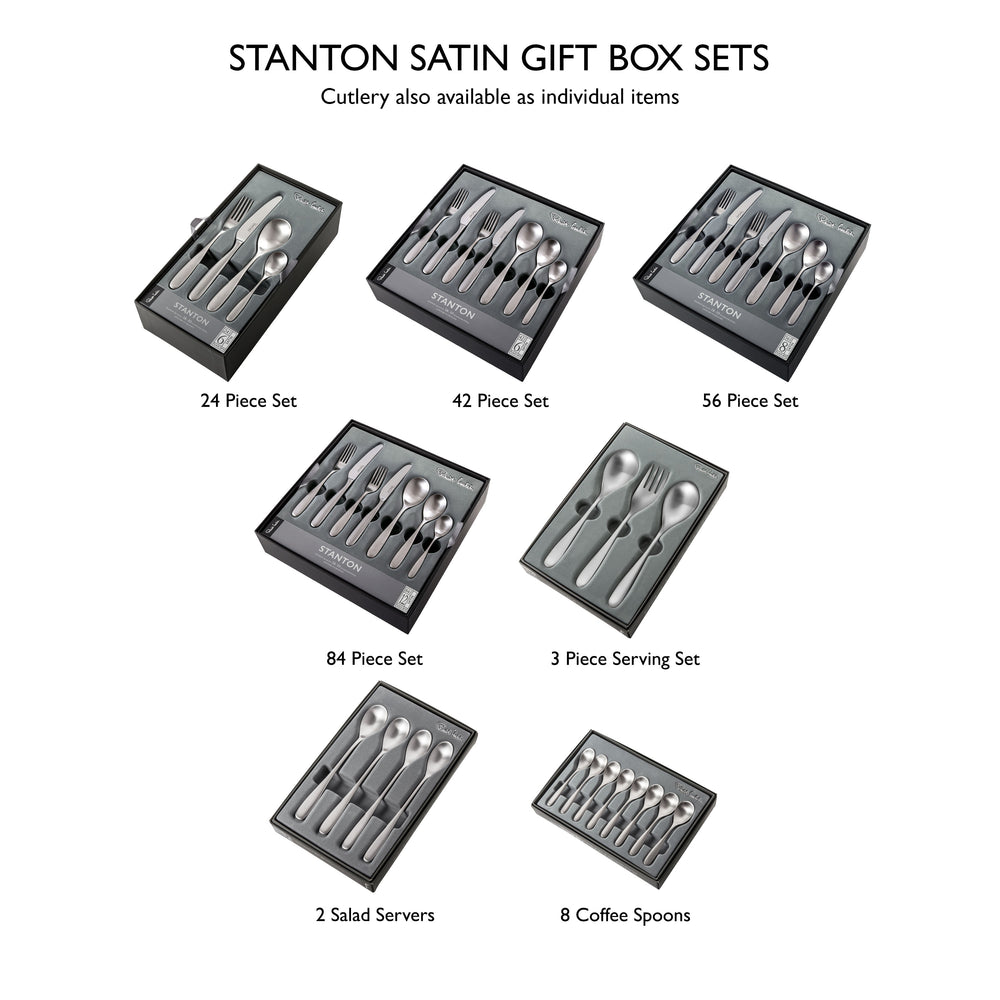 Stanton Satin Cutlery Set, 42 Piece for 6 People