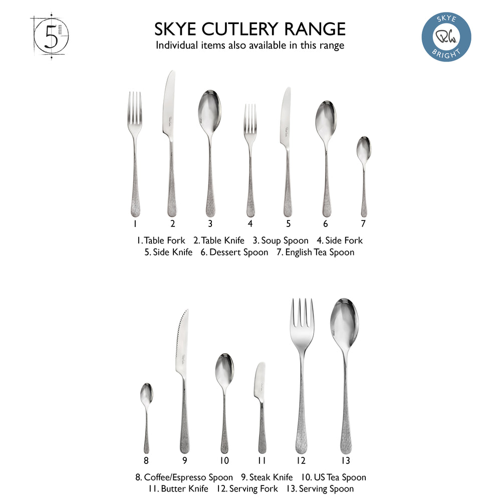 Skye Bright Cutlery Set, 56 Piece for 8 People