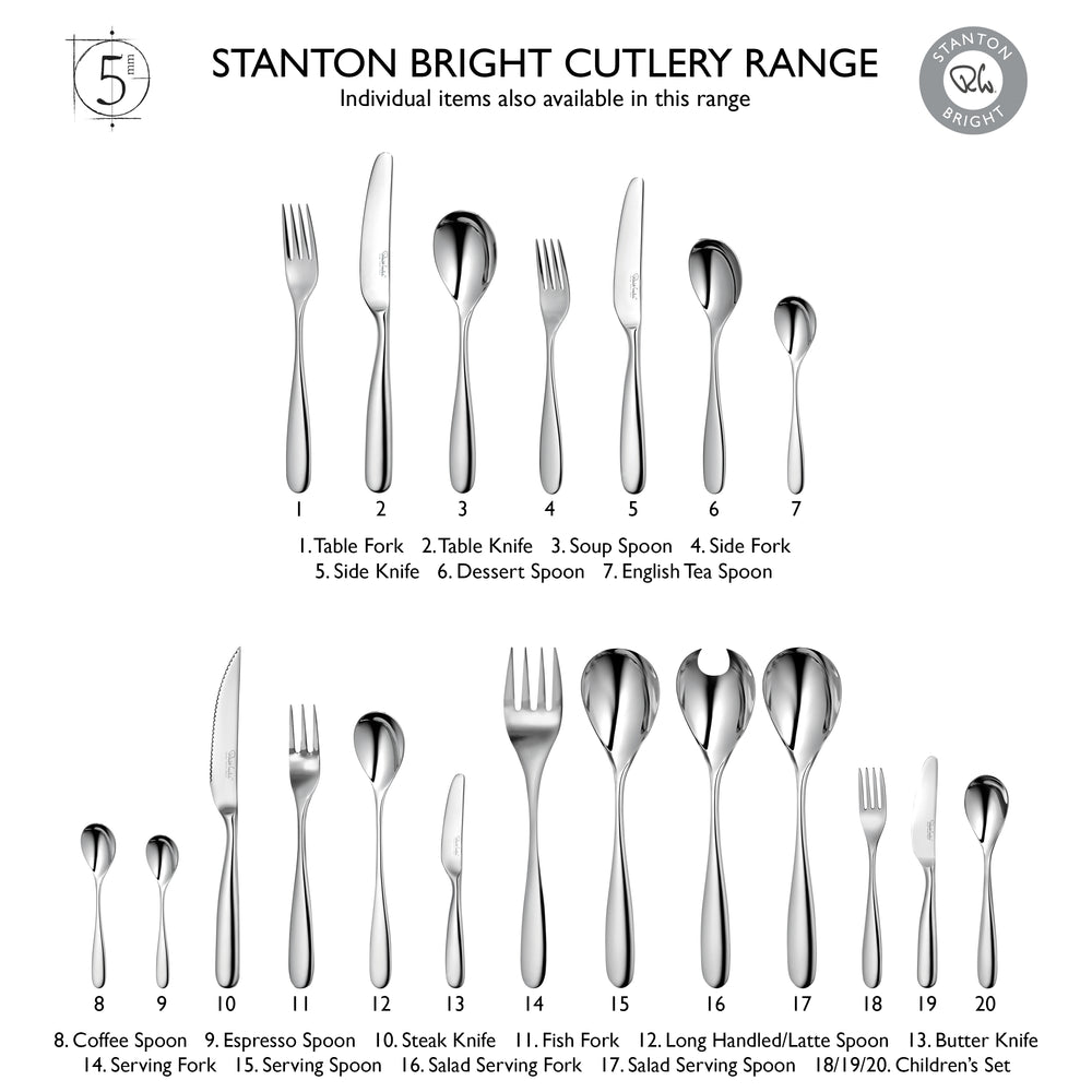 Stanton Bright Long Handled Spoon, Set of 4