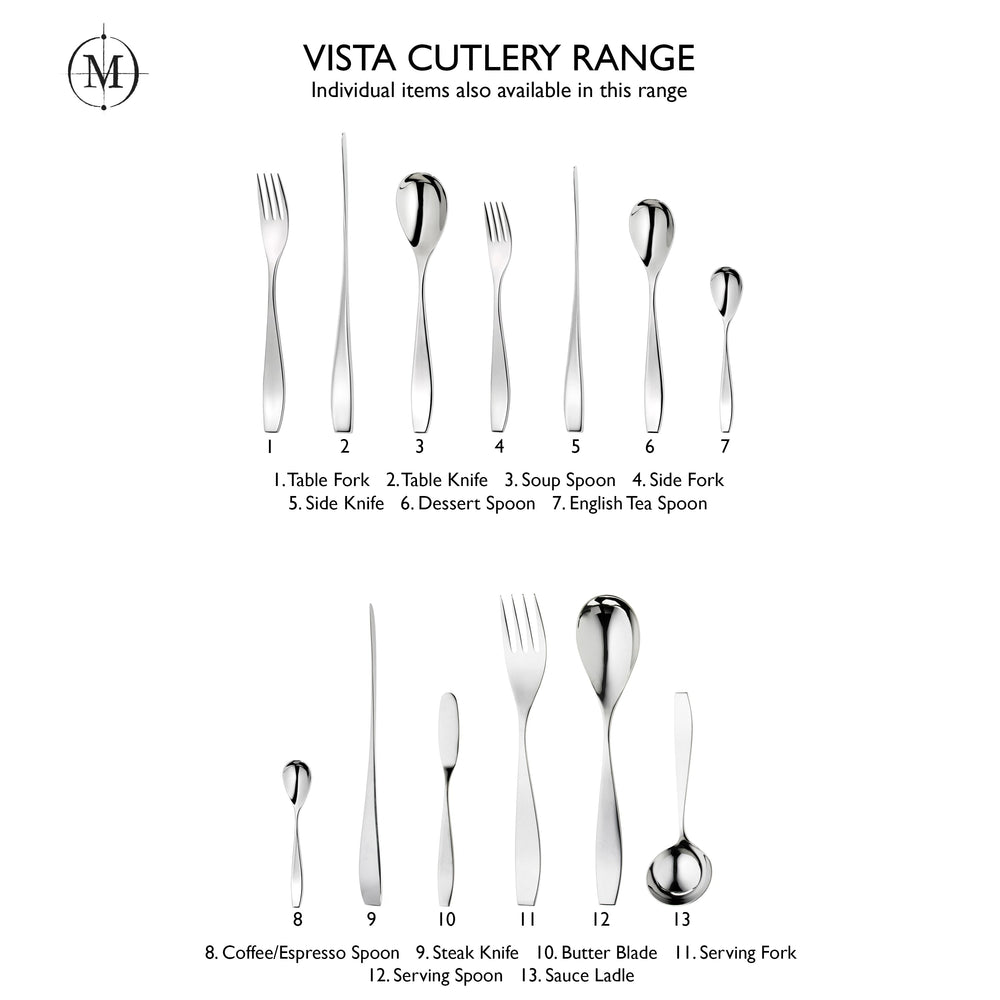 Vista Bright Cutlery Set, 24 Piece for 6 People