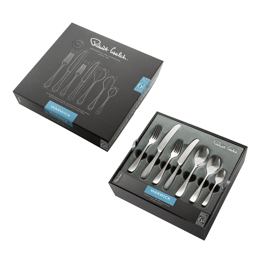 Warwick Bright Cutlery Set, 42 Piece for 6 People