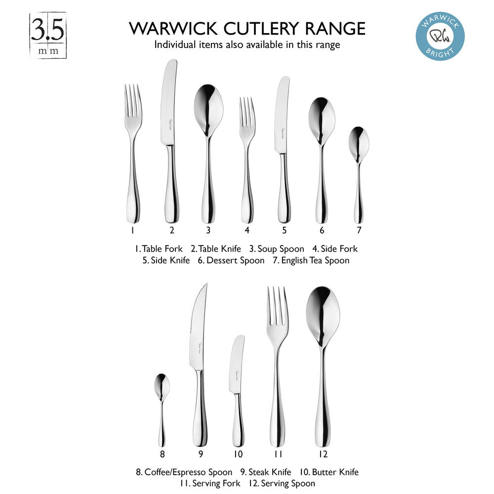 Warwick Bright Coffee/ Spoon, Set of 8