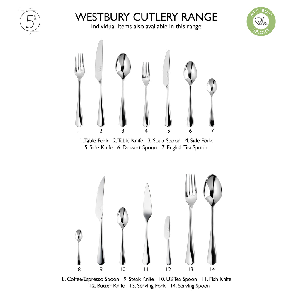 Westbury Bright Cutlery Sample Set, 3 Piece