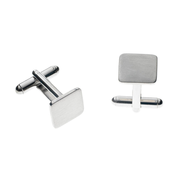 Stainless Steel Square Cufflinks (Satin)