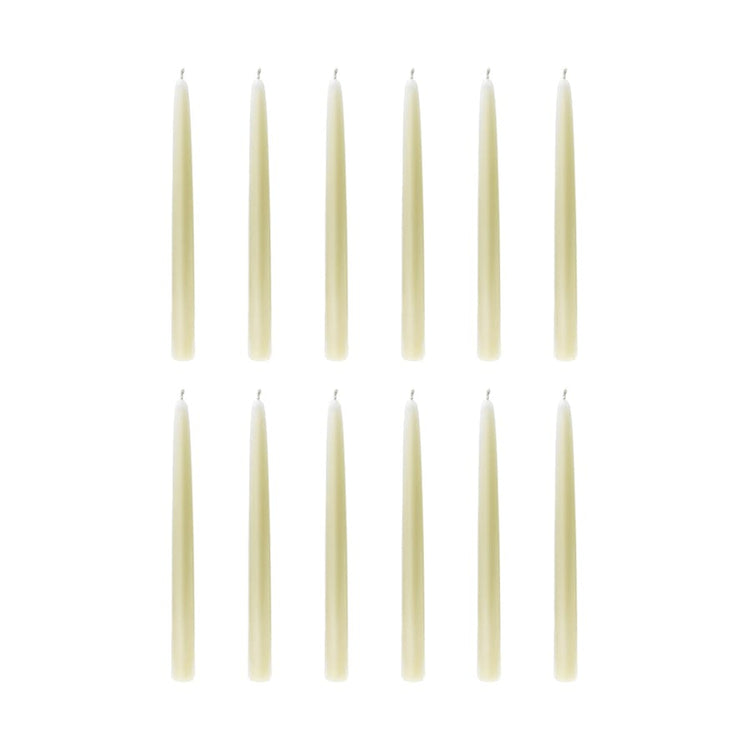 Ivory Dinner Candle 25cm, set of 12