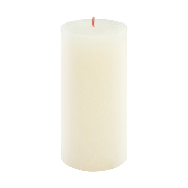 Soft Pearl Rustic Shine Pillar Candle 13cm